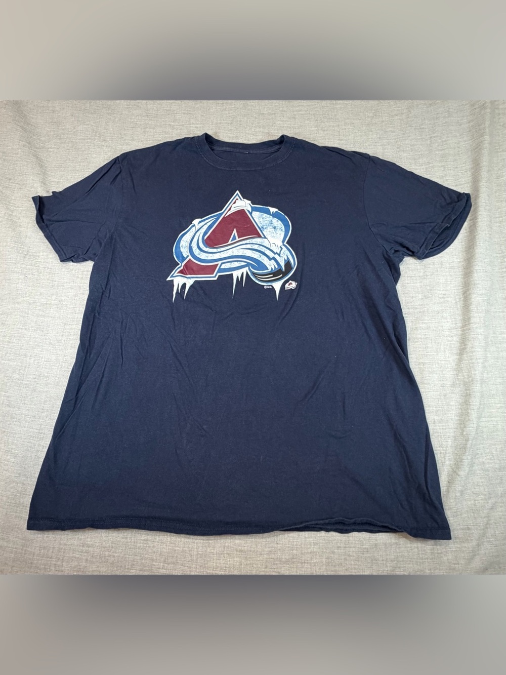 Fanatics Colorado Avalanche Navy Short Sleeve Logo Tee